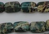 CIJ70 15.5 inches 8*12mm rectangle impression jasper beads wholesale