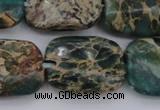 CIJ72 15.5 inches 12*16mm rectangle impression jasper beads wholesale