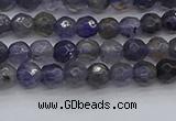 CIL117 15.5 inches 4mm faceted round iolite gemstone beads