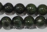 CIS02 15.5 inches 8mm round green iron stone beads wholesale