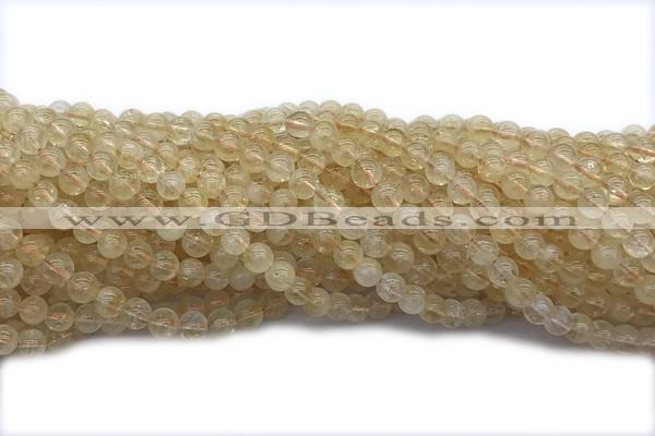 CITR02 15 inches 6mm round citrine gemstone beads