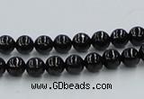 CJB02 16 inches 6mm round natural jet gemstone beads wholesale