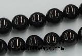 CJB04 16 inches 12mm round natural jet gemstone beads wholesale