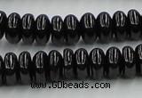 CJB11 16 inches 6*12mm rondelle natural jet gemstone beads wholesale