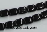 CJB25 16 inches 8*10mm rectangle natural jet gemstone beads wholesale