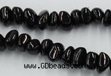 CJB32 16 inches 7*10mm chips natural jet gemstone beads wholesale