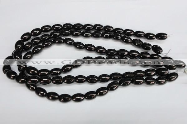 CJB52 15.5 inches 10*14mm rice natural jet gemstone beads