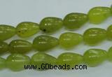 CKA106 15.5 inches 8*12mm teardrop Korean jade gemstone beads