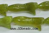 CKA110 15.5 inches 16*35mm flower Korean jade gemstone beads