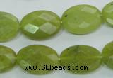 CKA118 15.5 inches 15*20mm faceted oval Korean jade beads