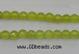 CKA217 15.5 inches 6mm faceted round Korean jade gemstone beads