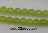 CKA218 15.5 inches 8mm faceted round Korean jade gemstone beads