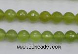 CKA219 15.5 inches 8mm faceted round Korean jade gemstone beads