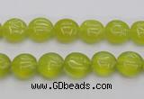 CKA235 15.5 inches 10mm flat round Korean jade gemstone beads