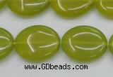 CKA249 15.5 inches 18*22mm oval Korean jade gemstone beads