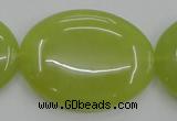 CKA252 15.5 inches 30*40mm oval Korean jade gemstone beads