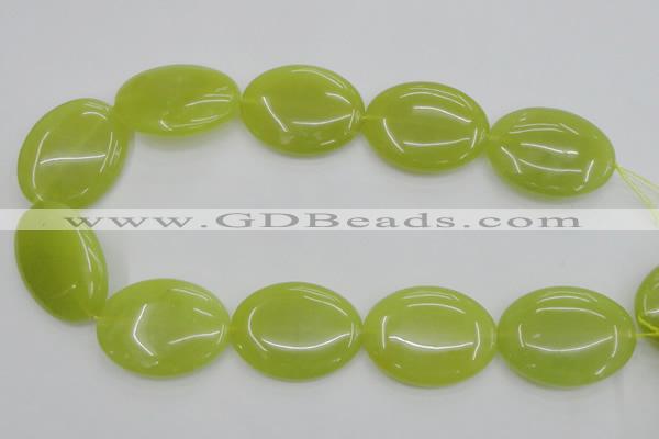 CKA252 15.5 inches 30*40mm oval Korean jade gemstone beads