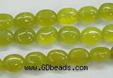 CKA31 15.5 inches 8*10mm oval Korean jade gemstone beads