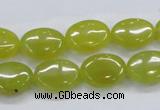 CKA33 15.5 inches 12*16mm oval Korean jade gemstone beads