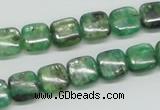 CKC105 16 inches 10*10mm square natural green kyanite beads wholesale