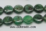 CKC108 16 inches 12mm flat round natural green kyanite beads wholesale