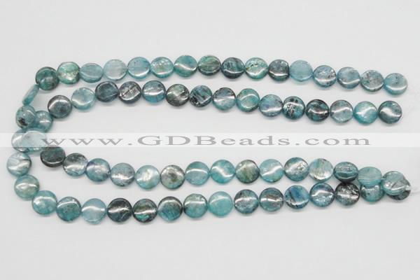 CKC22 16 inches 12mm flat round natural kyanite beads wholesale