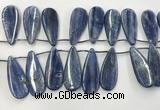 CKC554 Top drilled 12*30mm flat teadrop natural kyanite beads