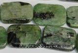 CKC69 15.5 inches 18*25mm rectangle natural green kyanite beads