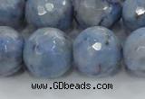 CKC707 15.5 inches 18mm faceted round imitation blue kyanite beads