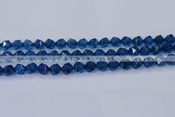 CKC713 15.5 inches 10mm faceted nuggets imitation kyanite beads