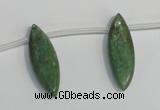 CKC72 15.5 inches 10*30mm marquise natural green kyanite beads