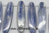 CKC80 Top drilled 13*55mm oval natural kyanite gemstone beads