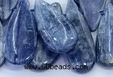 CKC821 15 inches 10*20mm - 16*30mm flat teardrop blue kyanite beads