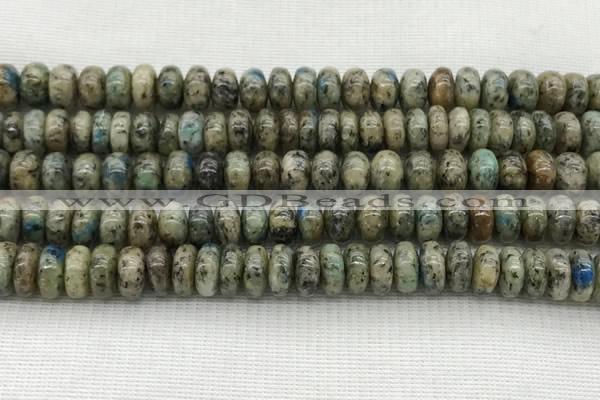 CKJ435 15.5 inches 5*8mm - 5*9mm rondelle natural k2 jasper beads