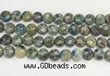 CKJ489 15.5 inches 10mm flat round natural k2 jasper beads