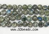 CKJ490 15.5 inches 11mm flat round natural k2 jasper beads