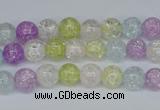 CKQ21 15.5 inches 6mm round dyed crackle quartz beads wholesale