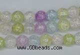 CKQ22 15.5 inches 8mm round dyed crackle quartz beads wholesale