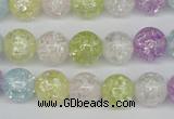 CKQ23 15.5 inches 10mm round dyed crackle quartz beads wholesale