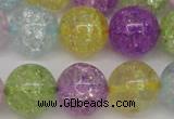 CKQ26 15.5 inches 16mm round dyed crackle quartz beads wholesale