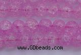 CKQ302 15.5 inches 8mm round dyed crackle quartz beads wholesale