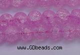 CKQ303 15.5 inches 10mm round dyed crackle quartz beads wholesale