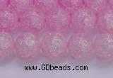 CKQ304 15.5 inches 12mm round dyed crackle quartz beads wholesale