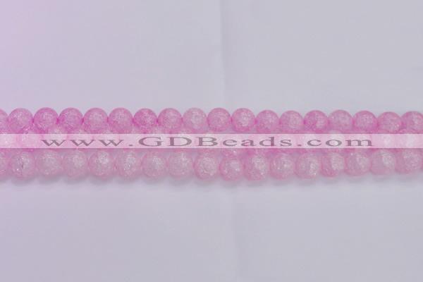 CKQ304 15.5 inches 12mm round dyed crackle quartz beads wholesale