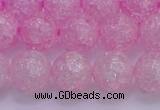 CKQ305 15.5 inches 14mm round dyed crackle quartz beads wholesale