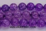 CKQ309 15.5 inches 8mm round dyed crackle quartz beads wholesale