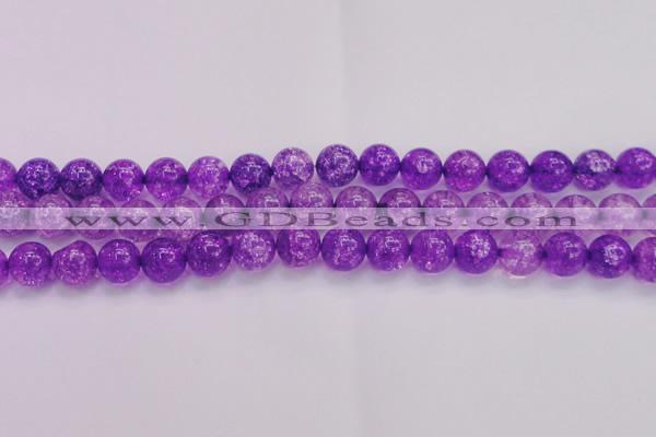 CKQ312 15.5 inches 14mm round dyed crackle quartz beads wholesale