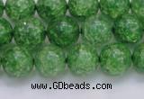 CKQ339 15.5 inches 12mm round dyed crackle quartz beads wholesale