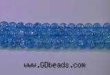 CKQ362 15.5 inches 8mm round dyed crackle quartz beads