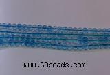 CKQ370 15.5 inches 4mm round dyed crackle quartz beads wholesale